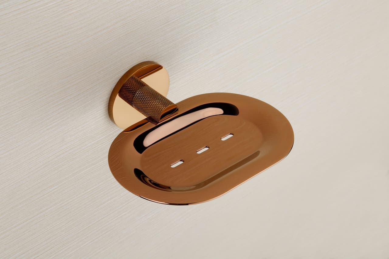 46500 Soap Dish — Brass — Glass Soap Dish