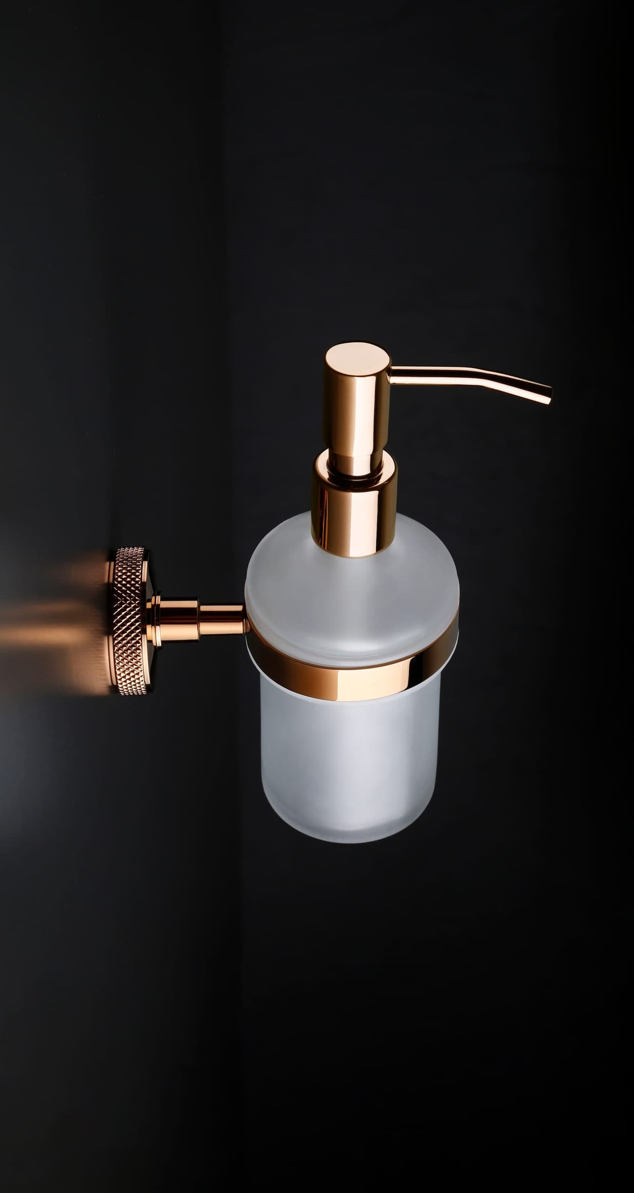RS REEVA Liquid Soap Dispenser — Brass — Glass Lsd