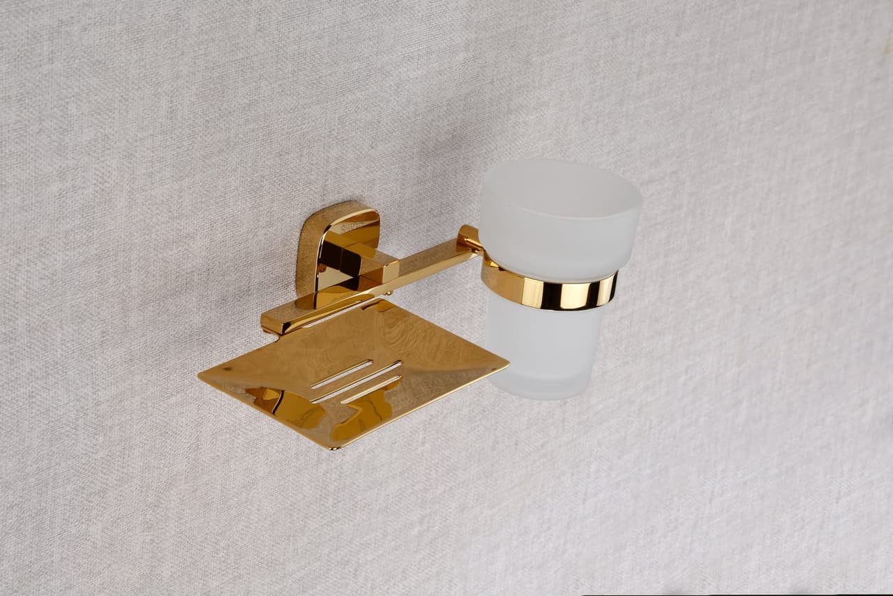 33500 Soap Dish — Brass — Double Brass Soap Dish