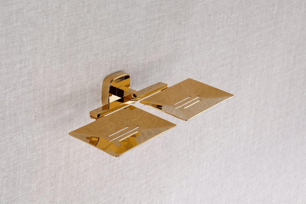 33500 Double Soap Dish — Brass — Soap Dishes