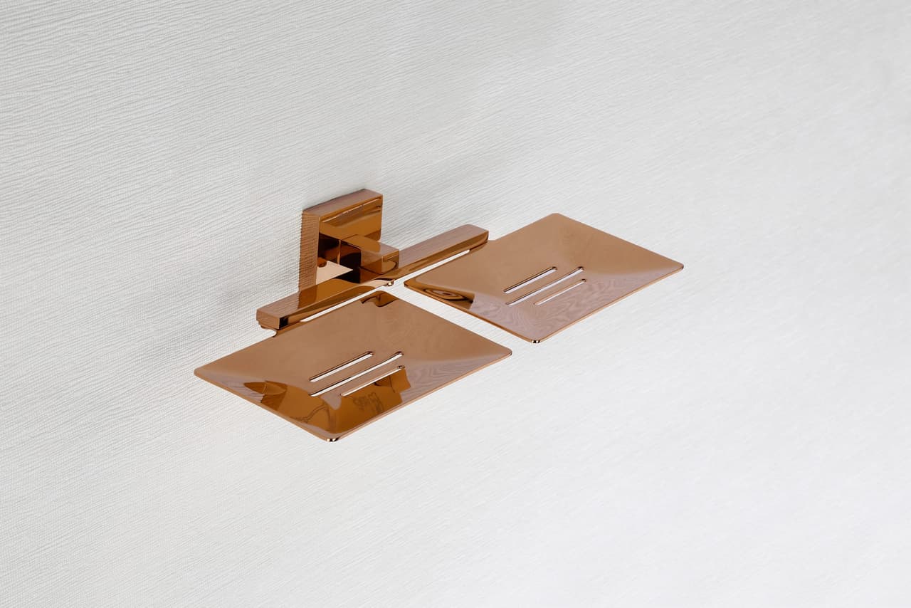 34500 Double Soap Dish — Brass — Soap Dishes