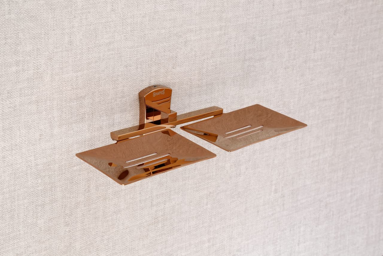 37500 Double Soap Dish — Brass — Soap Dishes