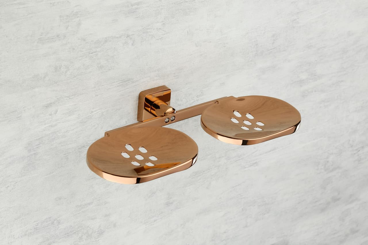 43500 Double Soap Dish — Brass — Soap Dishes