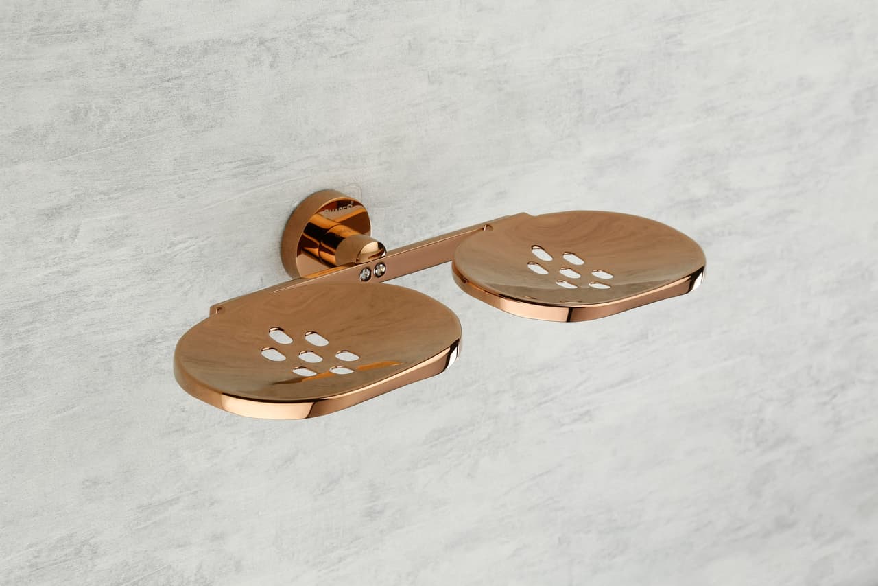 44500 Double Soap Dish — Brass — Soap Dishes